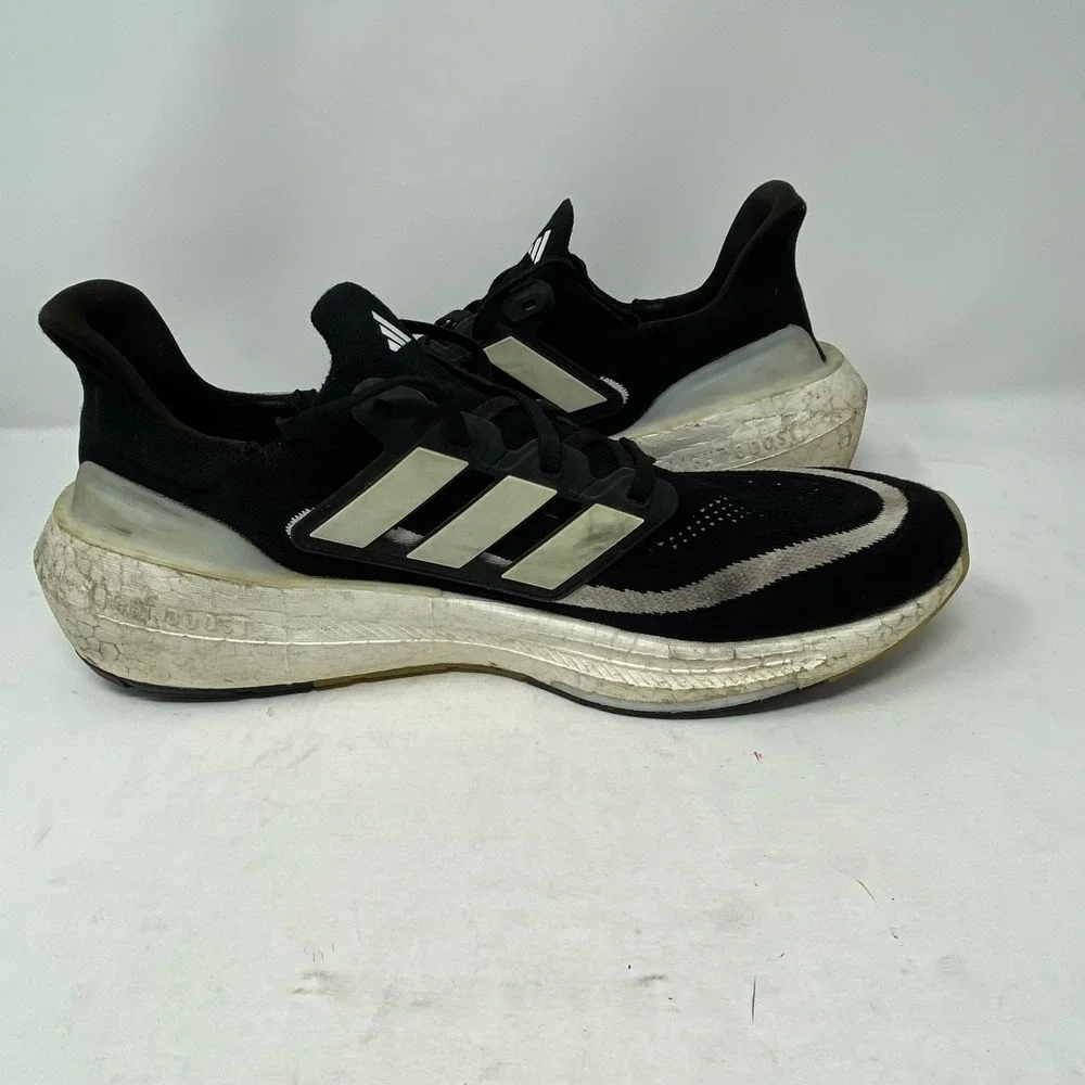 Adidas Ultraboost Light Mens Running Shoes Black White HQ6340 Size 13